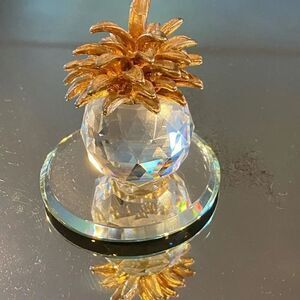 Crystal and Brass Hawaiian Pineapple
